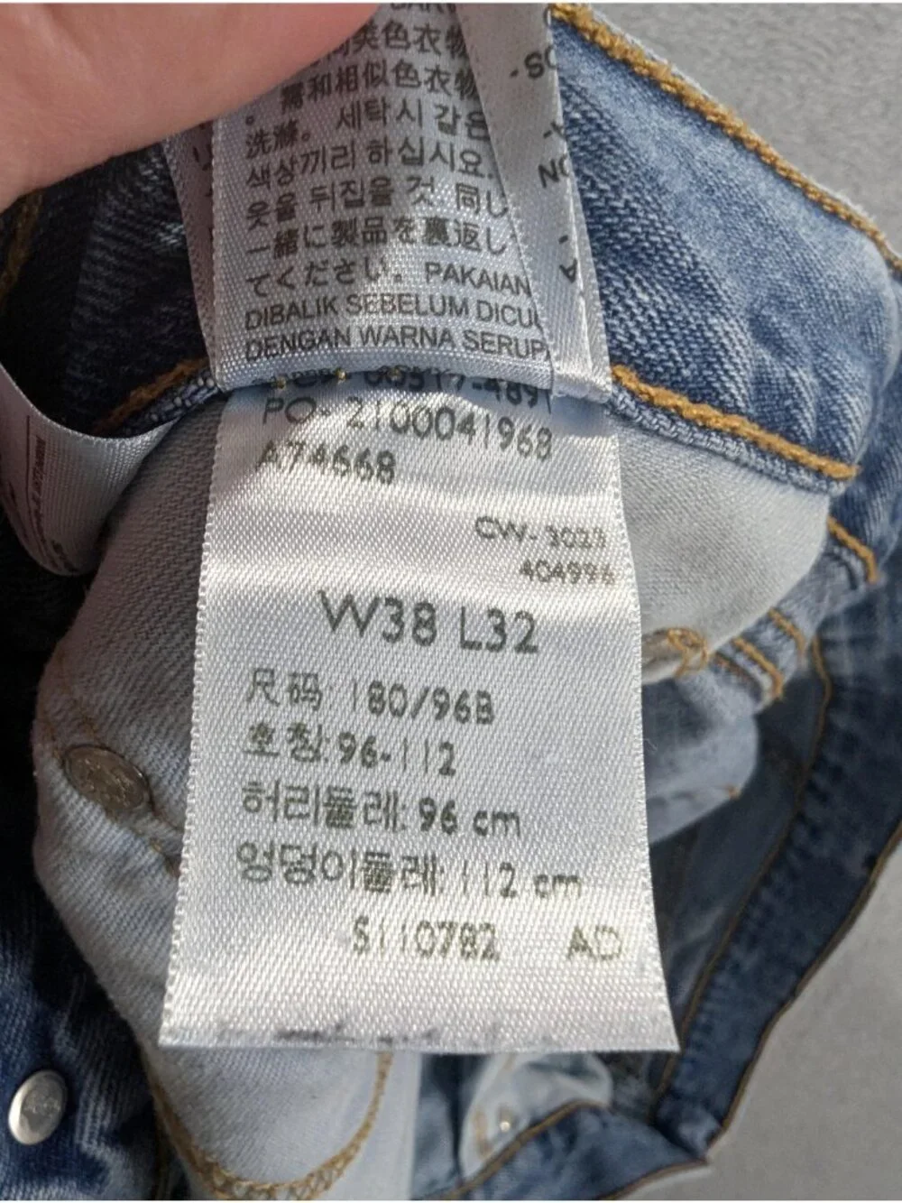 Levis 517 Jeans Mens 38x31 Blue Medium Wash Slim Bootcut Mid Rise Denim Zip Fly